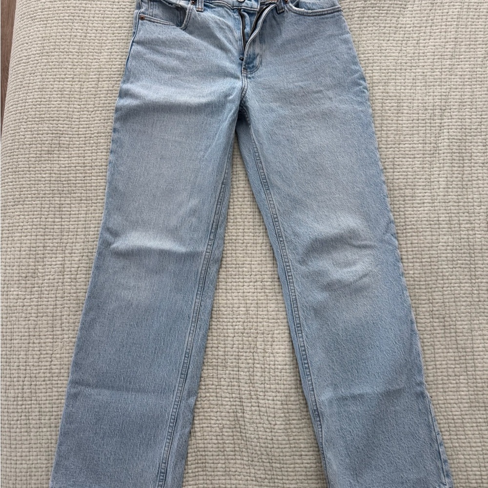 Abercrombie & Fitch Light Blue Straight-Leg Women's Jeans